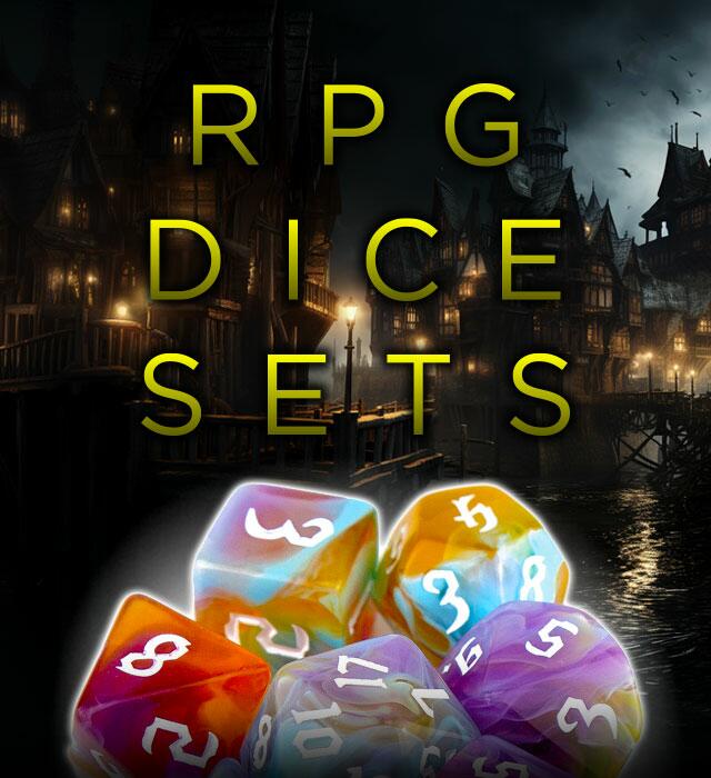 Sets of 7 RPG dice for D20 based games