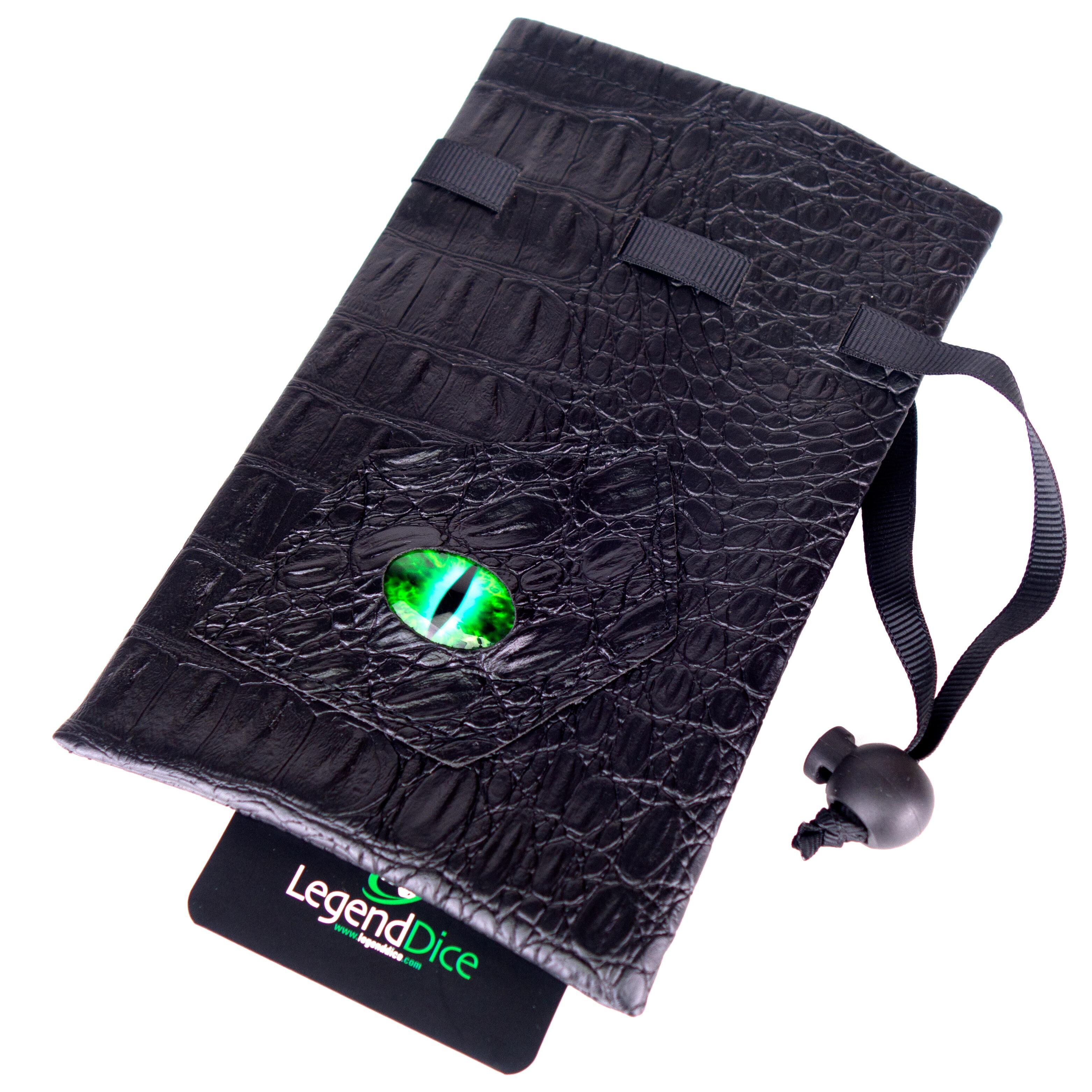 Picture of Demon Eye Dice Bag - Black with Green - Main Image
