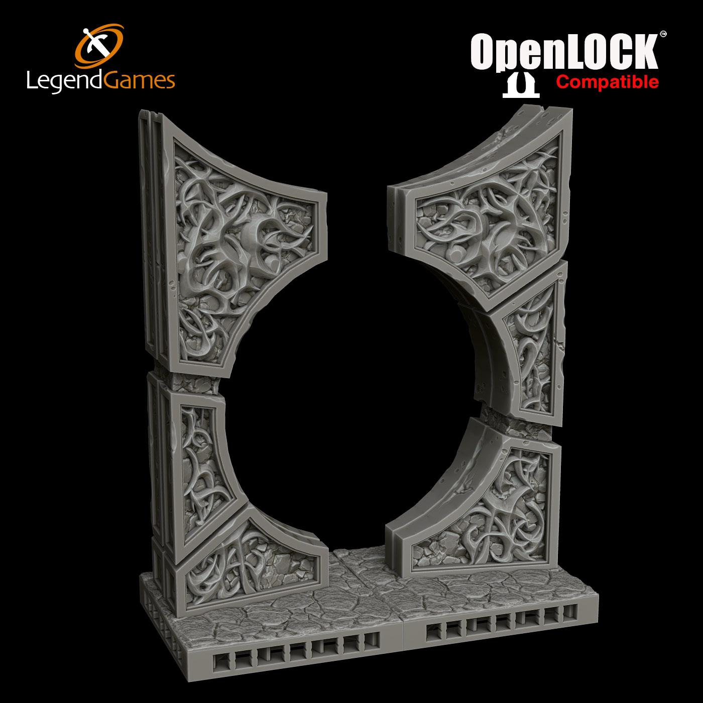 Picture of Dark Elf Summoning Portal OpenLOCK version STL file - Main Image