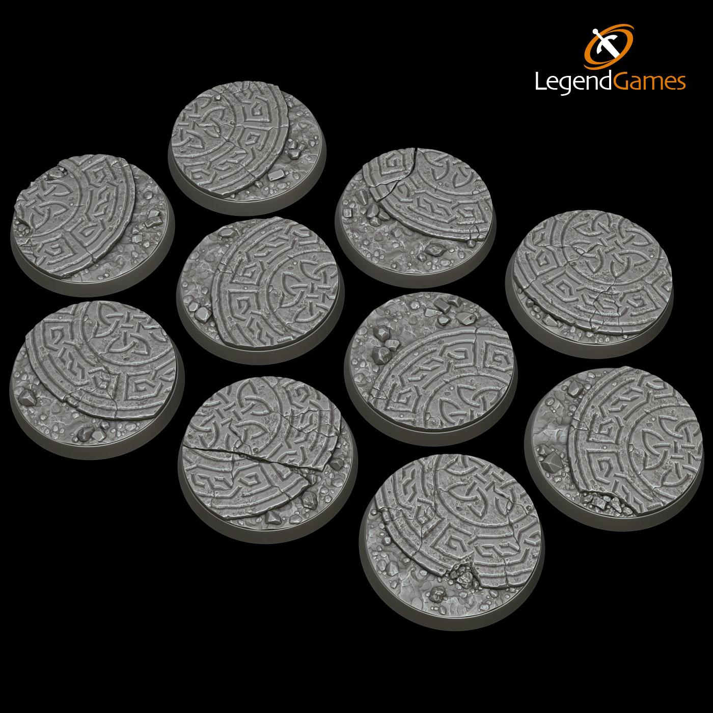 Picture of Celtic Style 40mm bases STL file - Main Image