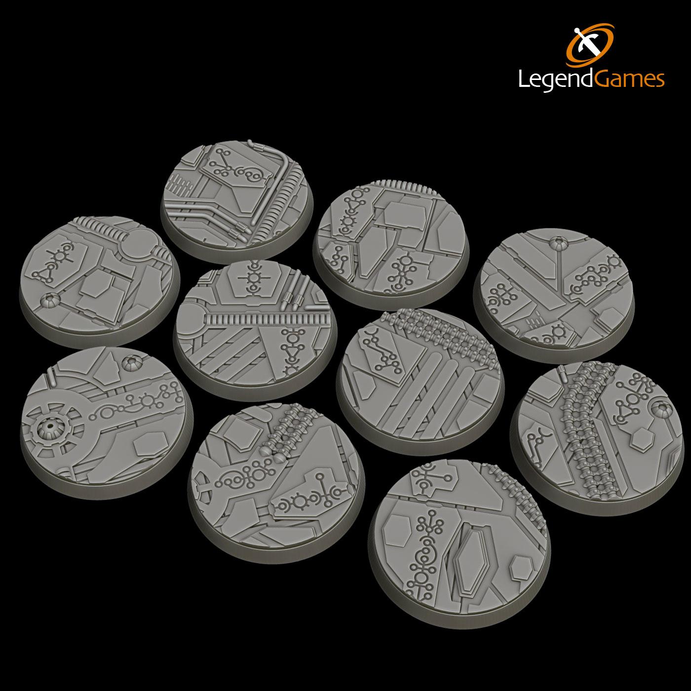 Picture of Necron 40mm bases round x10 STL file - Main Image