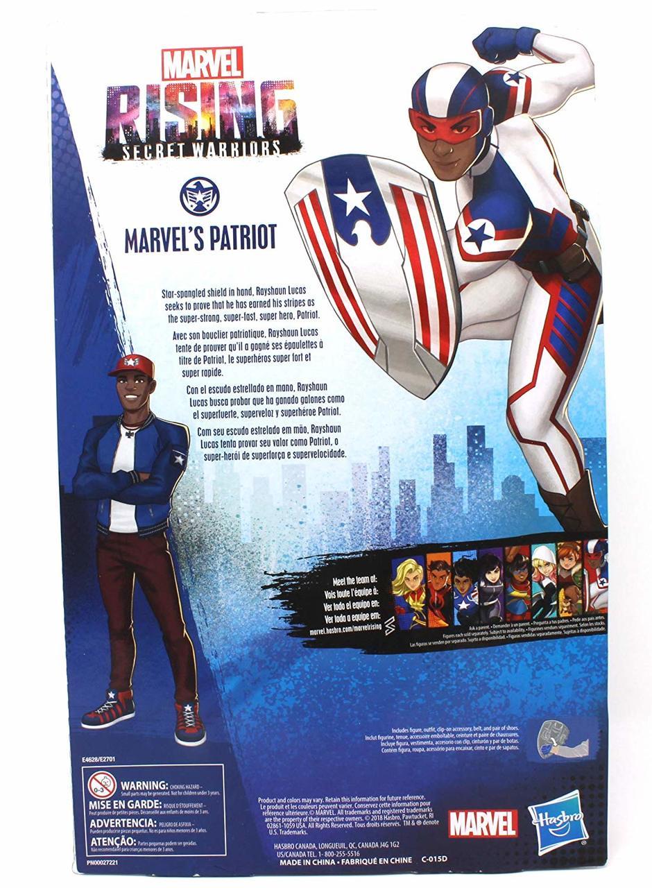 Marvel Rising Secret Warriors Marvel's Patriot 11" Adventure Action Figure Doll