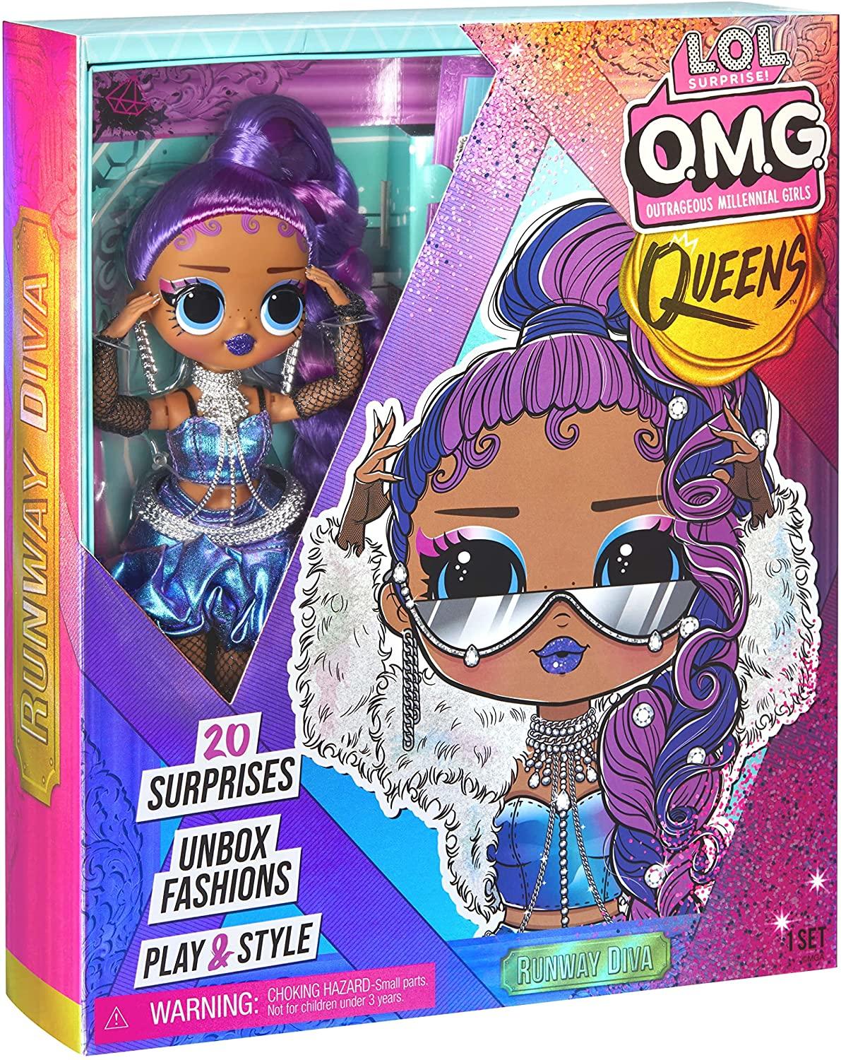 Lol Surprise OMG Queens Runway Diva Fashion Doll with 20 Surprises