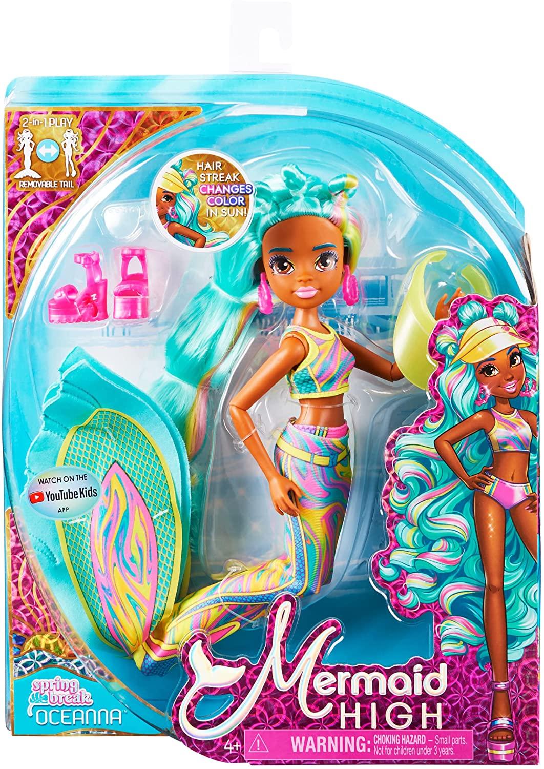 Mermaid doll store with removable tail