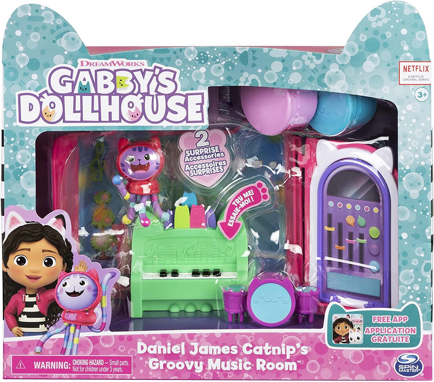 Gabby's Dollhouse, Groovy Music Room with Daniel James Catnip Figure