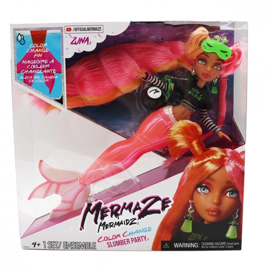 Mermaze Mermaidz Slumber Party Colour Change - Zuna Doll