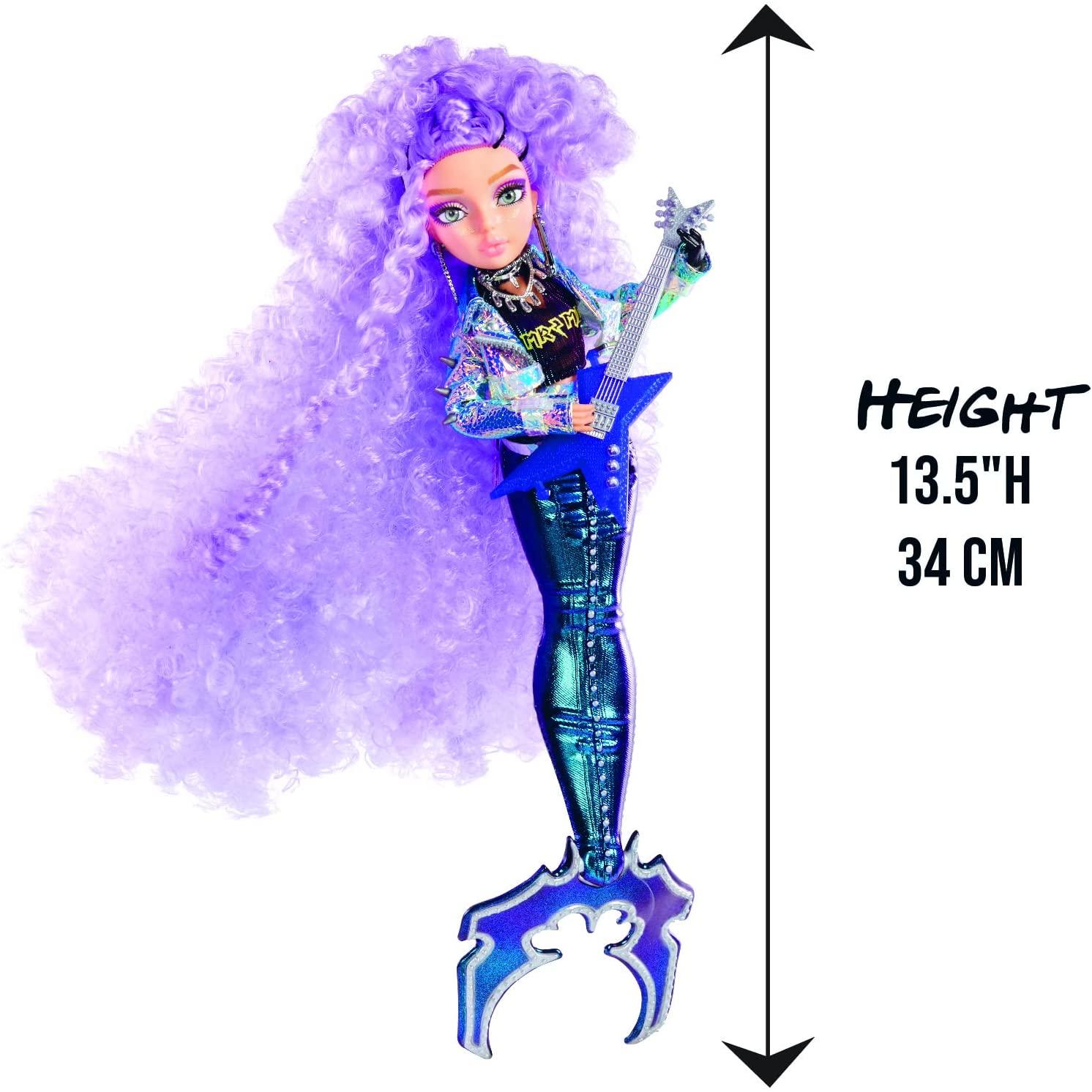 Mermaze Mermaidz Color Change Riviera Mermaid Fashion Doll Purple Hair Blue  Tail