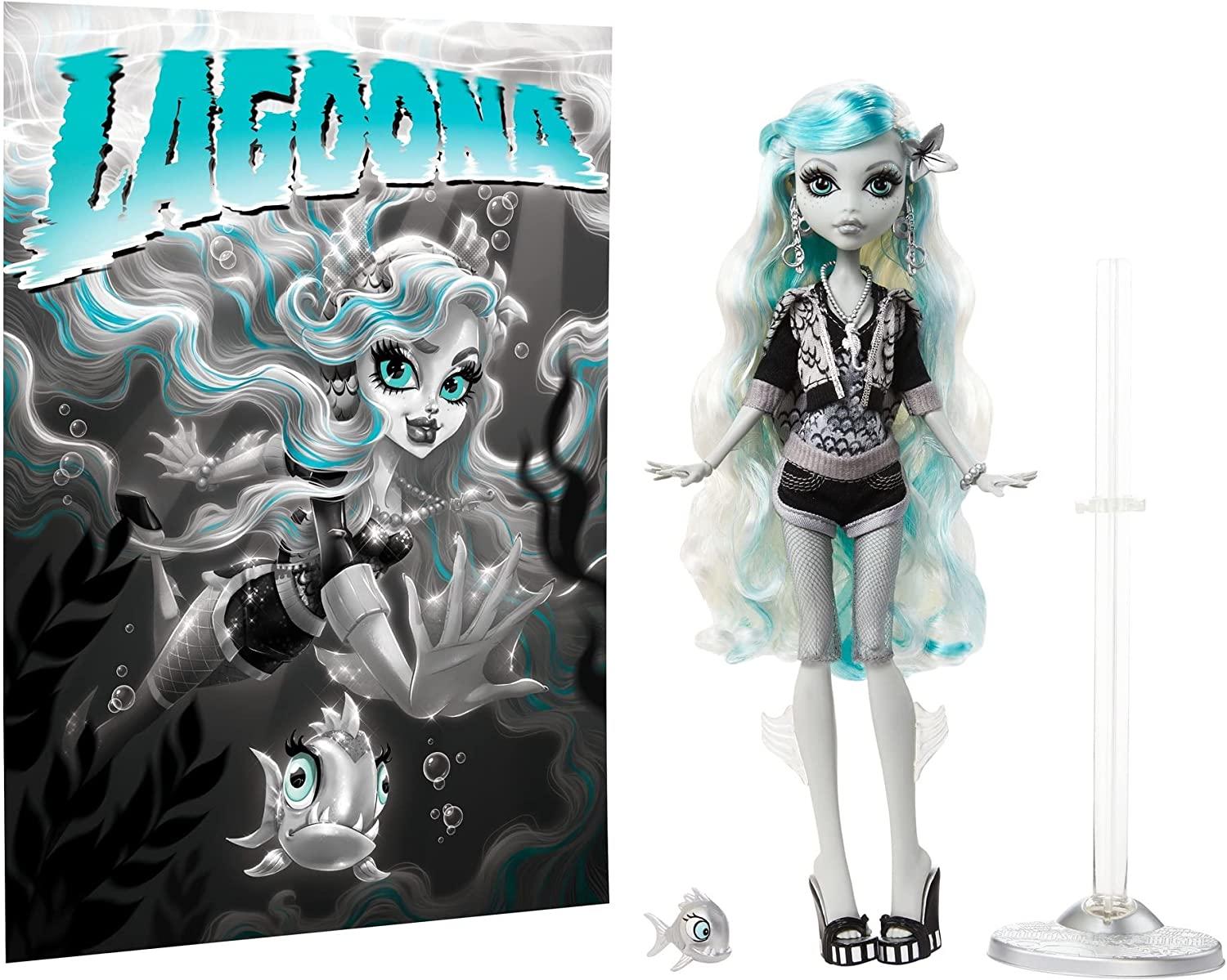 Buy Monster High Doll, Lagoona Blue in Black and White, Reel Drama Collector  Doll