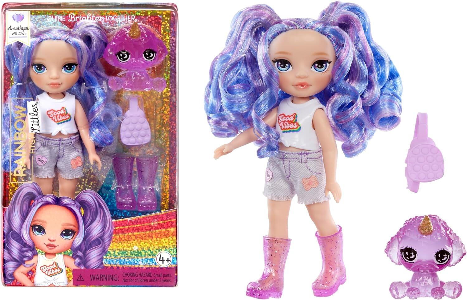 Buy Rainbow High Littles – Amethyst Willow, Purple 5.5" Doll | Rainbow ...