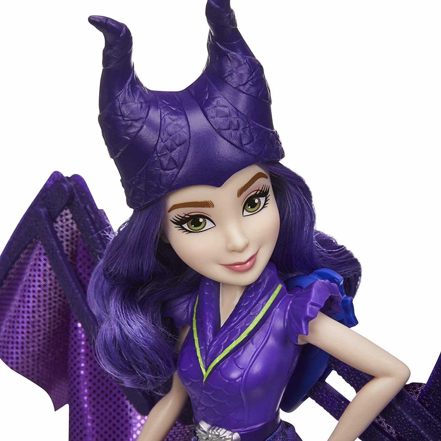 Disney Descendants Dragon Queen Mal, Fashion Doll Transforms to Winged Dragon