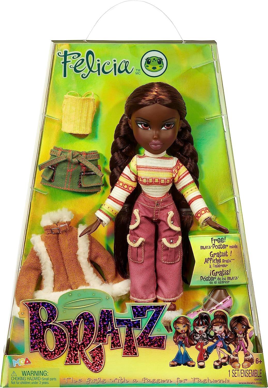 Bratz Original Fashion Doll Felicia Series 3 with 2 Outfits and Poster