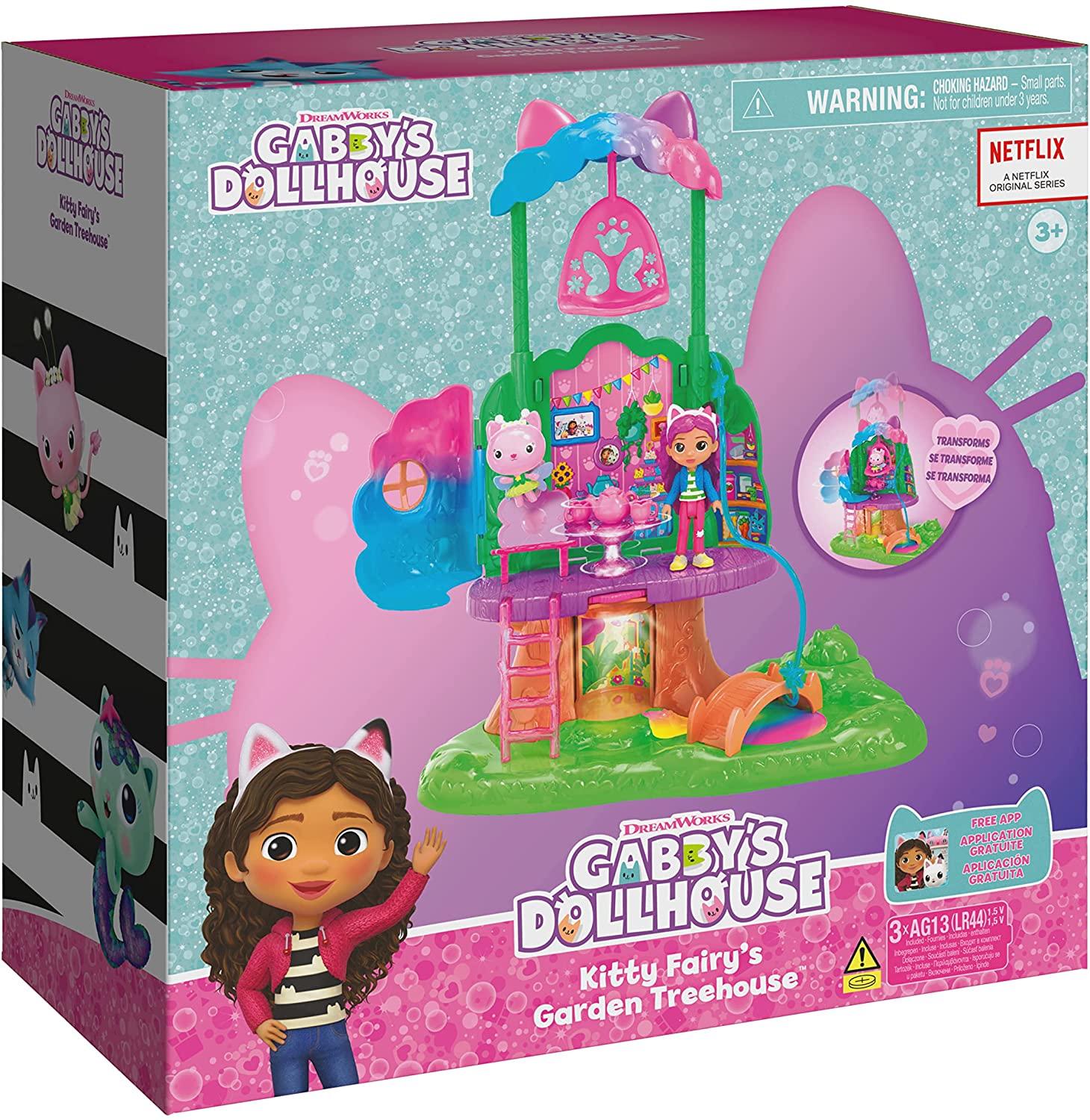 Gabby's Dollhouse, Transforming Garden Treehouse Playset with Lights