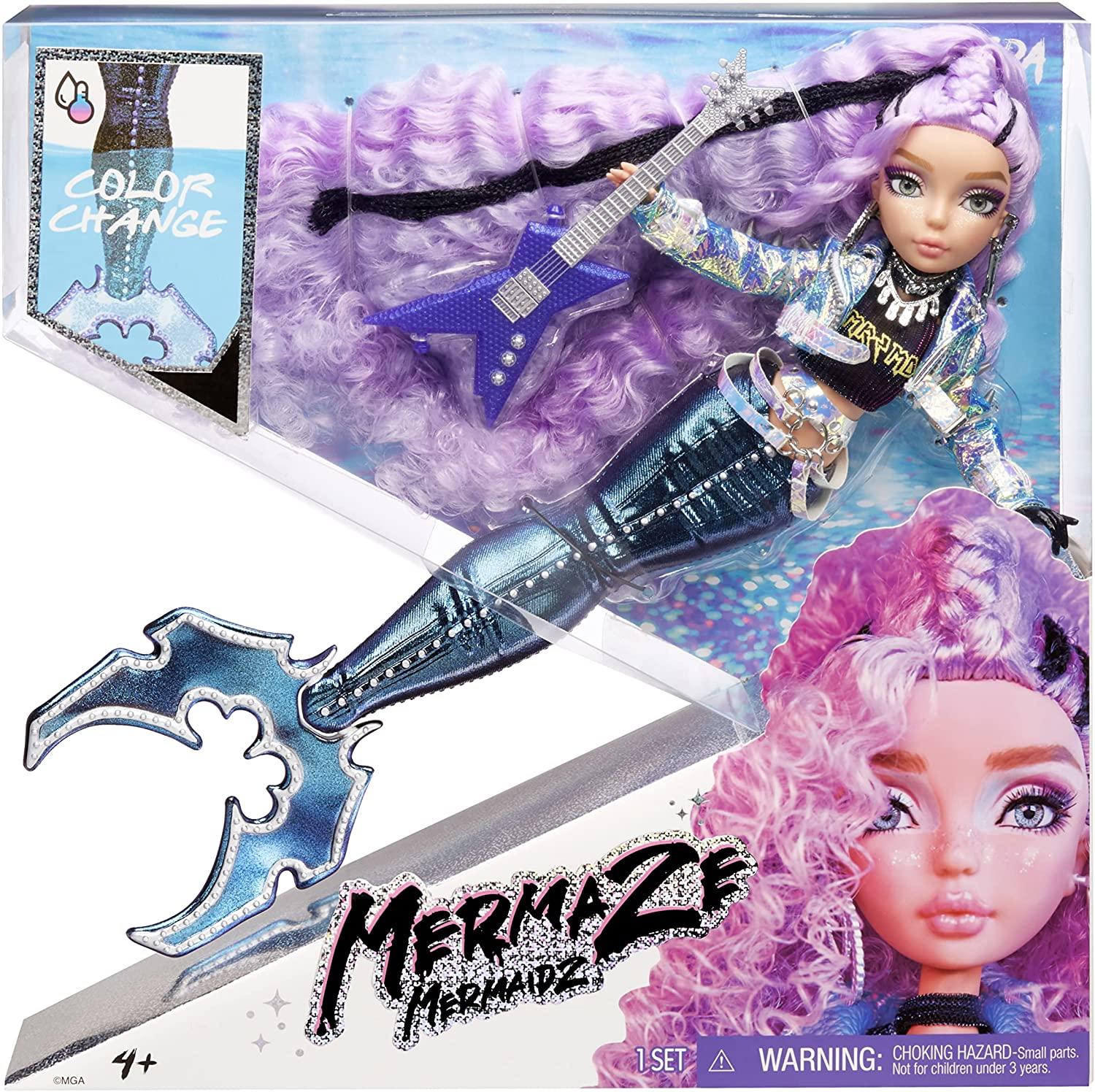 MERMAZE MERMAIDZ™ Winter Waves Harmonique™ Mermaid Fashion Doll with Color  Change Fin, Glitter-Filled Tail and Accessories