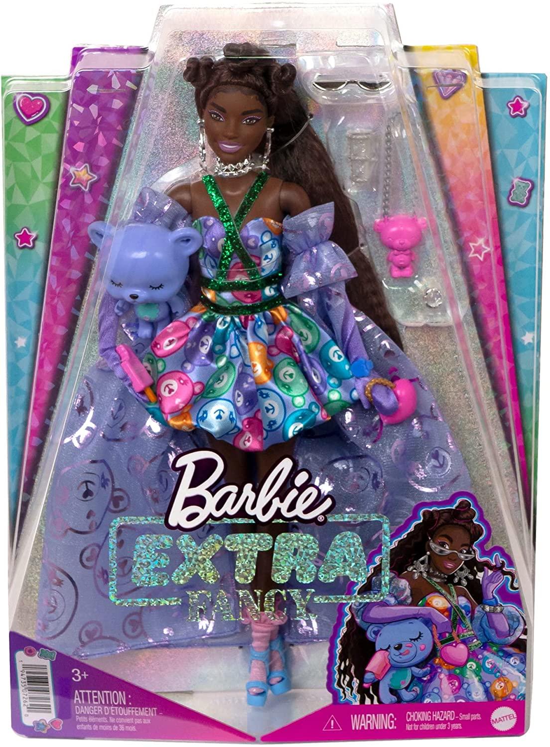 Buy Barbie Extra Fancy Doll in Teddy Bear Dress, with Pet Puppy