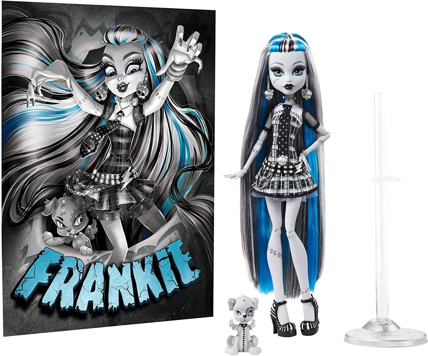 Buy Monster High Doll, Frankie Stein in Black and White, Reel