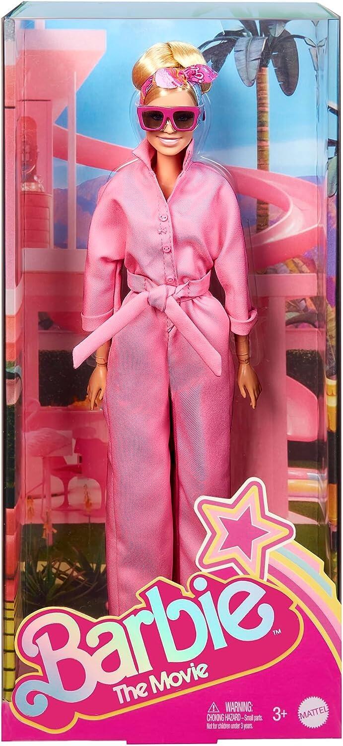 Barbie The Movie Doll Wearing Pink and White Gingham Dress at