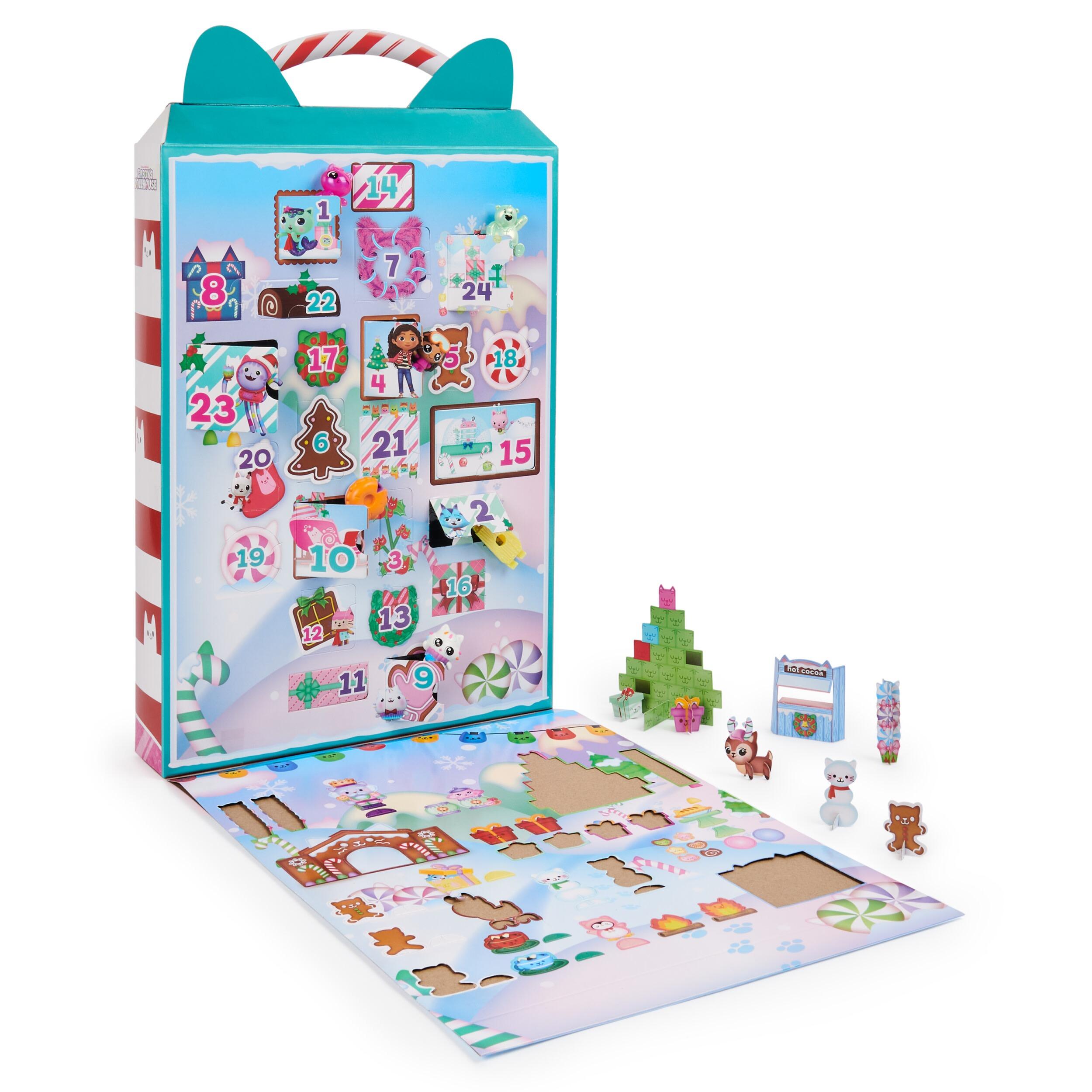 Gabby's Dollhouse 6067835 DreamWorks Advent Calendar 2023, 24 Surprise Figures, Stickers & Dollhouse Accessories