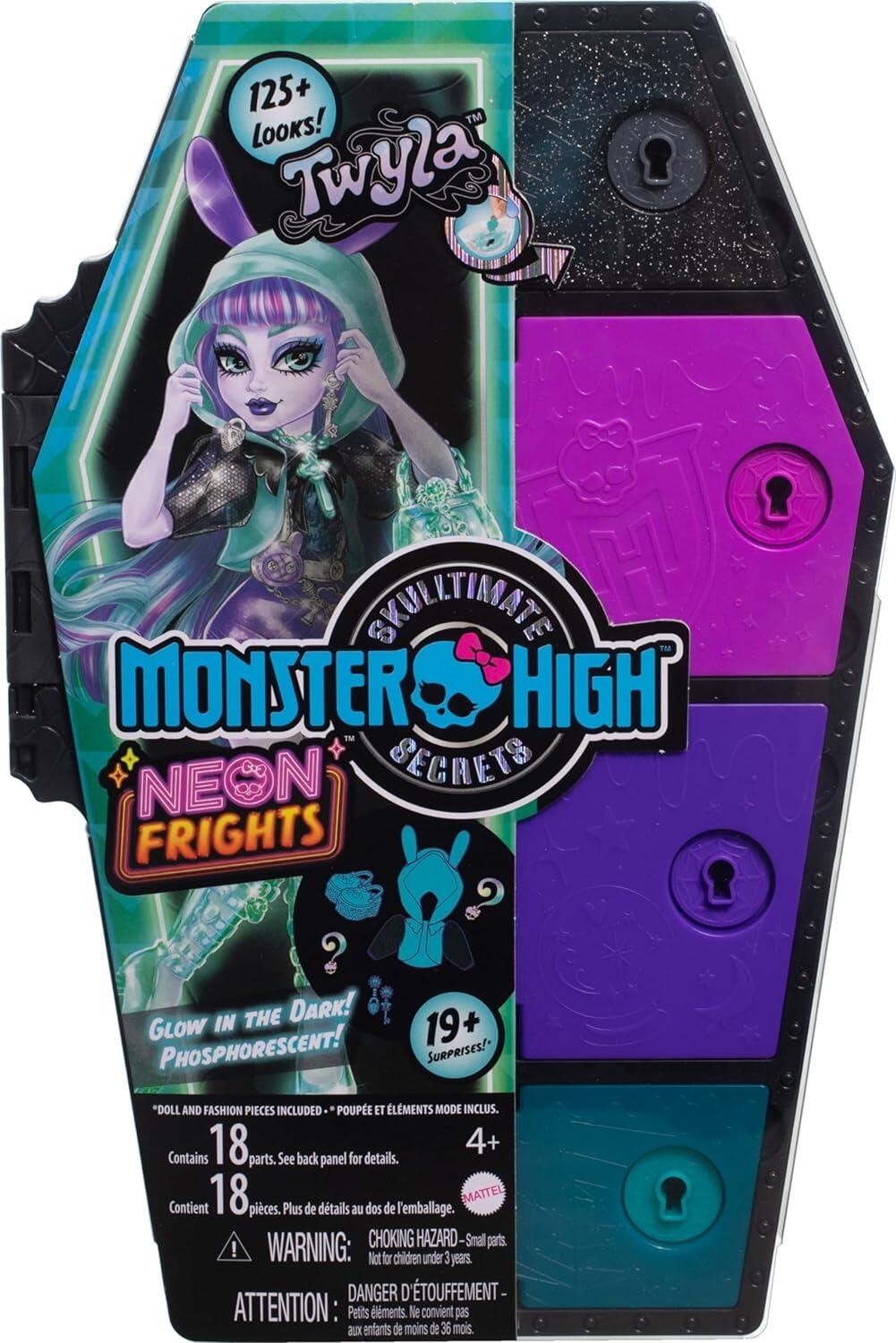 Monster High Doll and Fashion Set, Twyla Doll, Skulltimate Secrets: Neon Frights