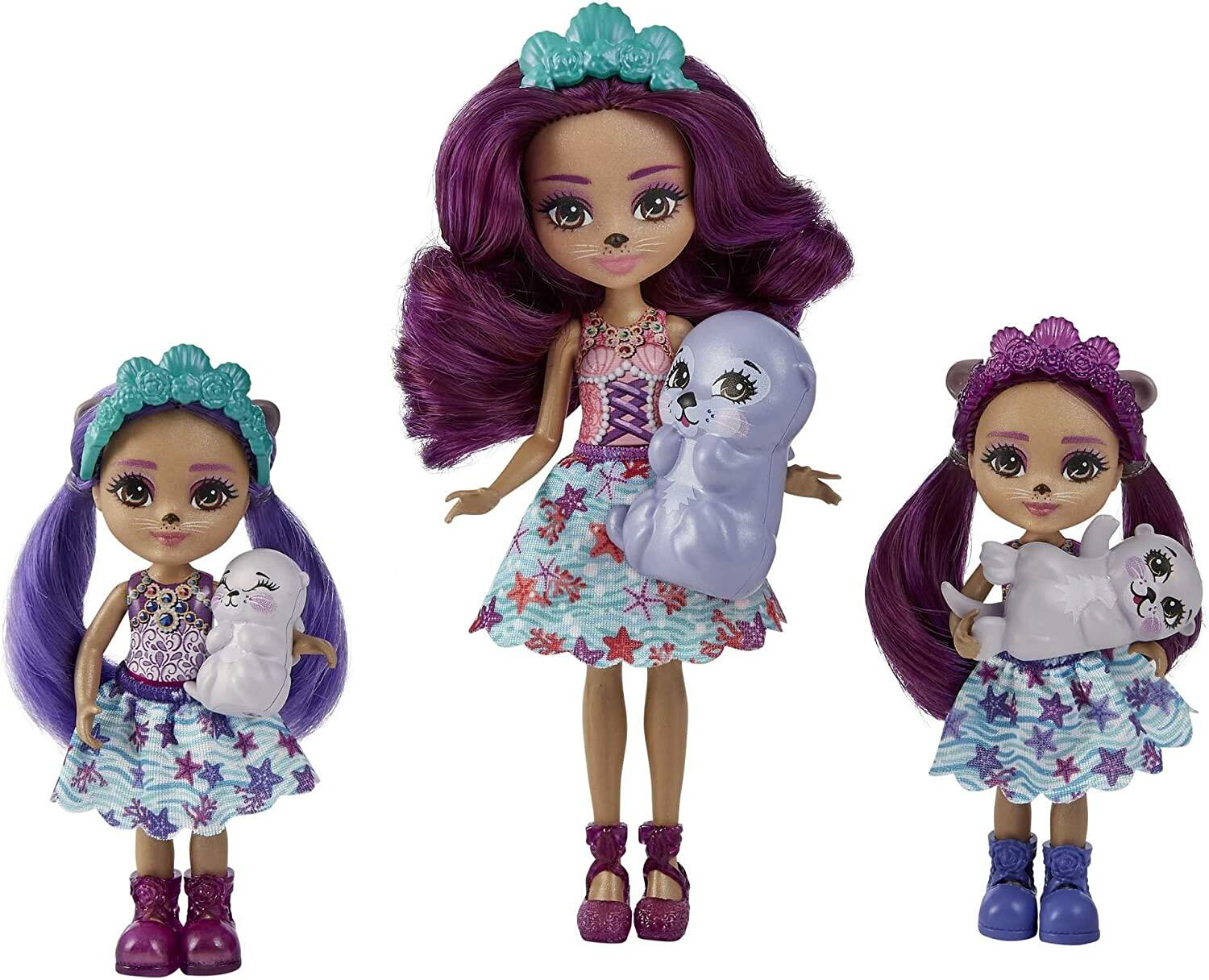 Enchantimals Royal Large Otter Family Toy Set Ottavia Otter Doll