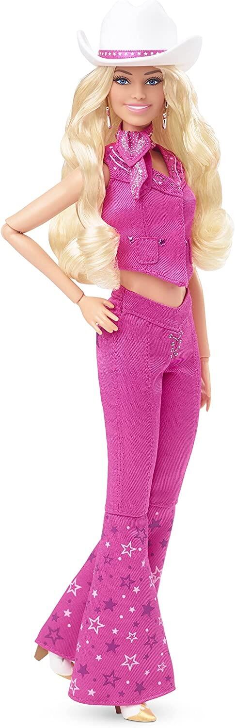 Barbie The Movie Doll, Margot Robbie as Barbie, Collectible Doll Wearing Pink Western Outfit with Cowboy Hat