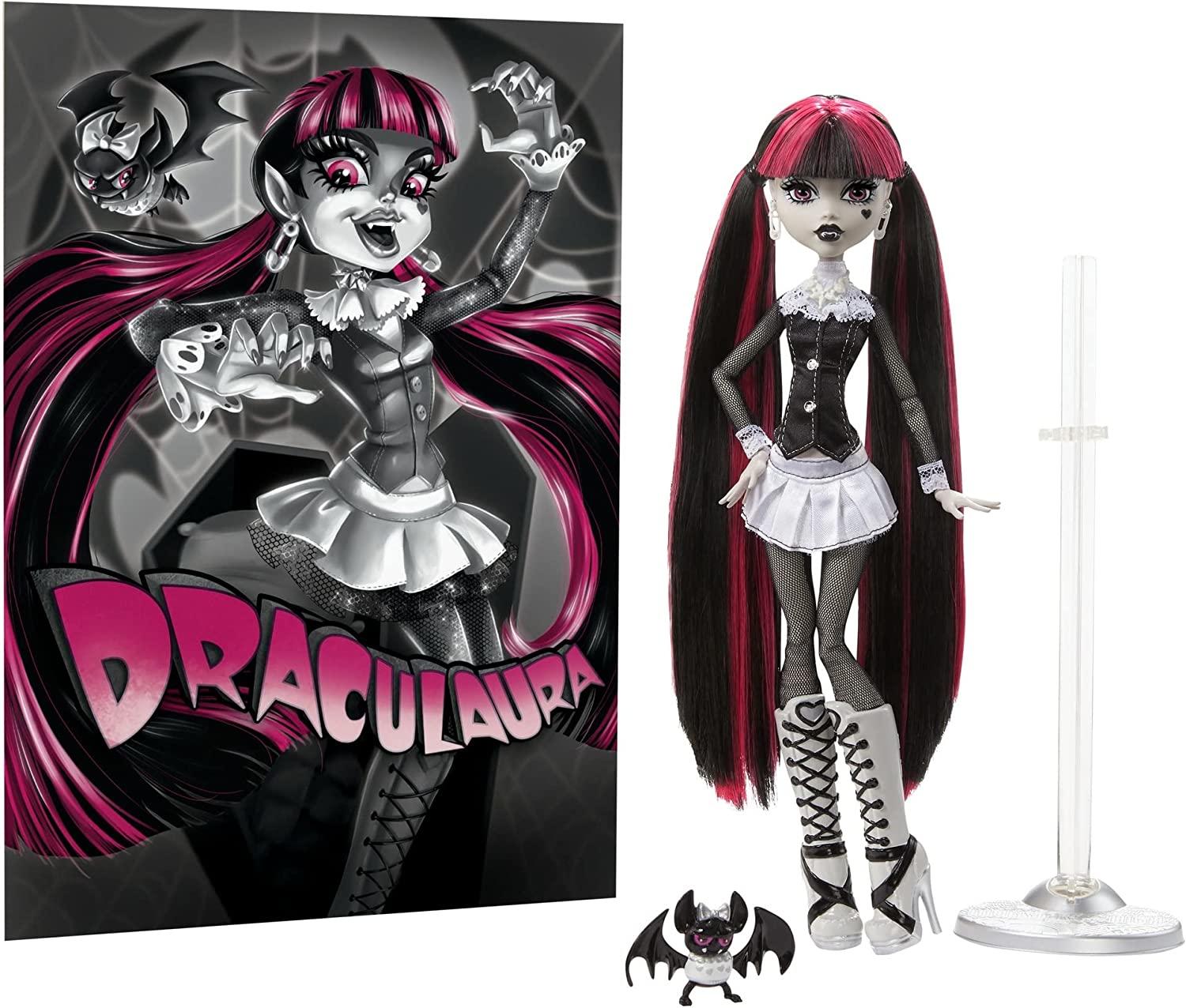 Monster High Doll, Draculaura in Black and White, Reel Drama Collector Doll