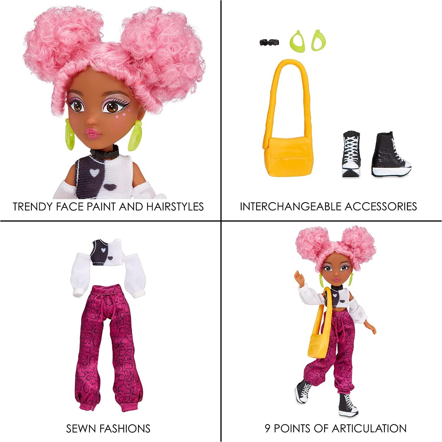 MGA's Dream Ella Extra Iconic Doll- Yasmin, 11.5 Fashion Doll with 9+ 90's  Style Inspired Trendy Fashion Pieces, Purple Streaked Afro Puffs, Great  Gift, Toy for Kids Ages 5+ - The Black Toy Store