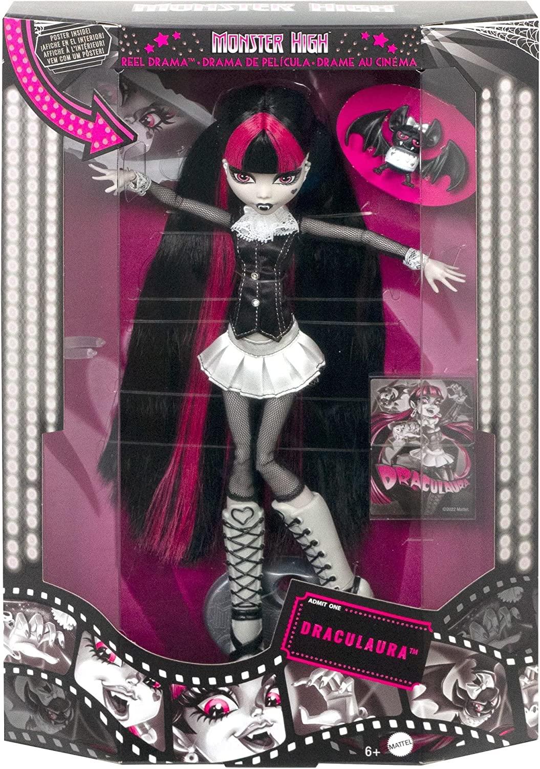 Monster High Doll, Draculaura in Black and White, Reel Drama Collector Doll