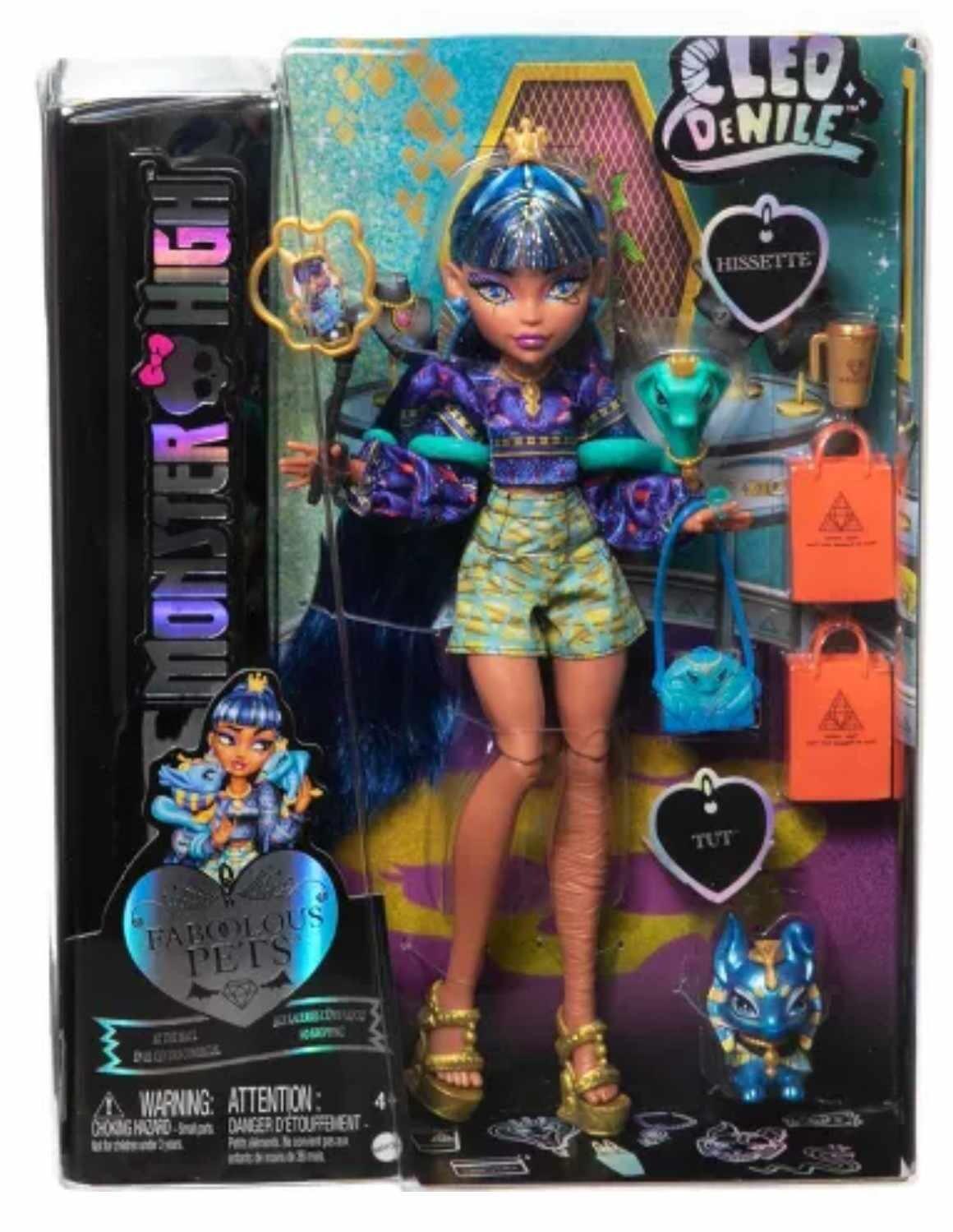 Monster High Cleo De Nile Doll With Pet And Accessories