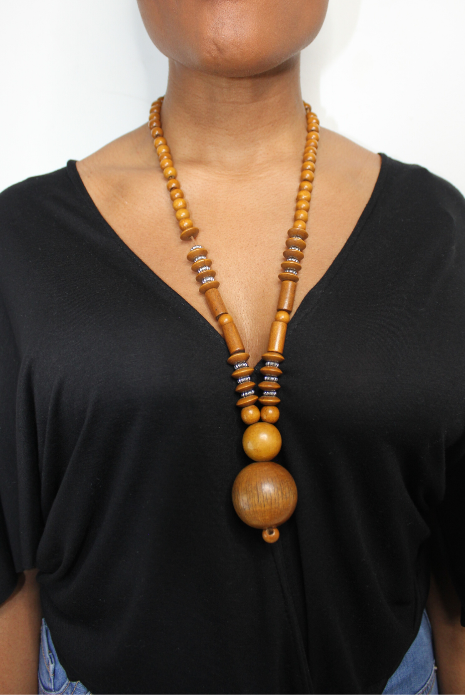 Handmade Multilayer Wooden Necklace Pendant African Jewelry - Temu