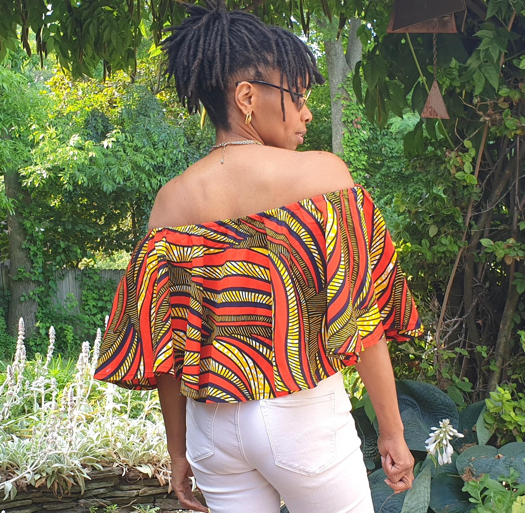 Cold shoulder sales ankara tops