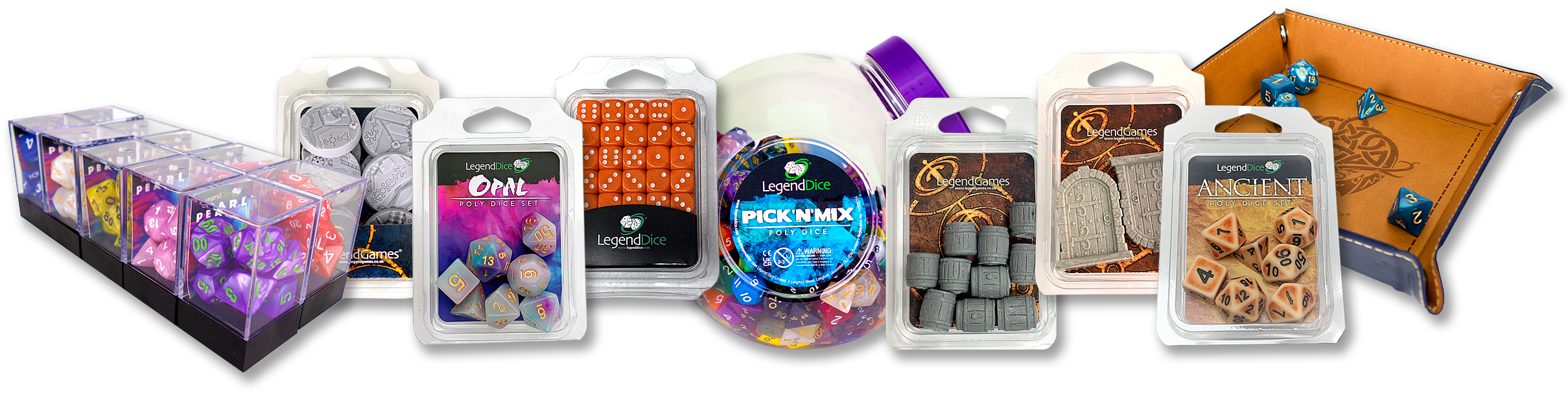 Wholesale Dice, Miniatures and other games related stock to Retailers in the UK and across the globe