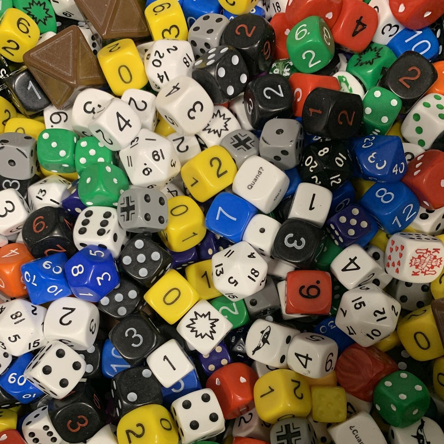 Bulk Dice Mix - RANDOM MIX inc EOL, 2nds etc - 1kg