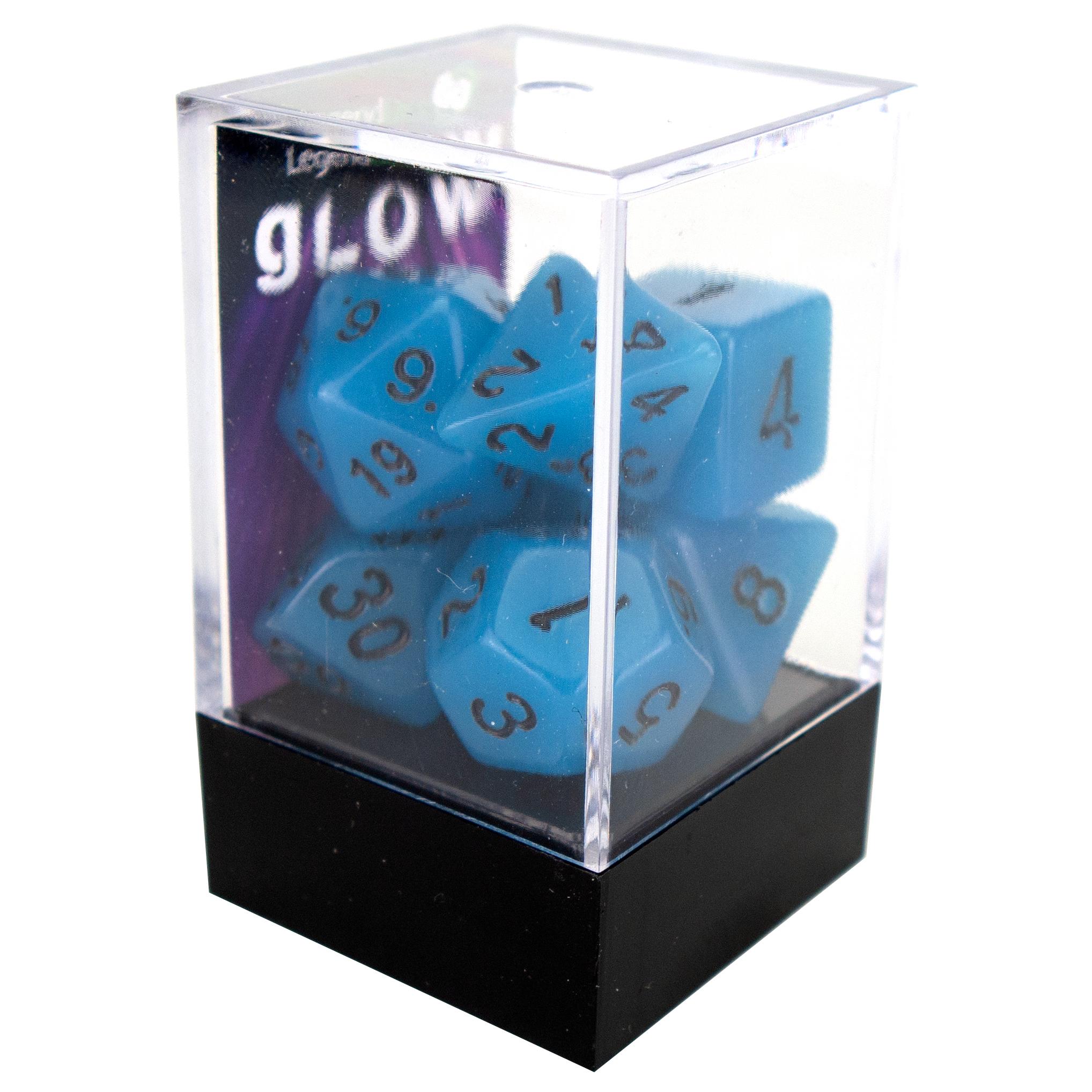 YES 14pcs Digital Glowing Dice Set Fun Puzzle Polyset Dice for