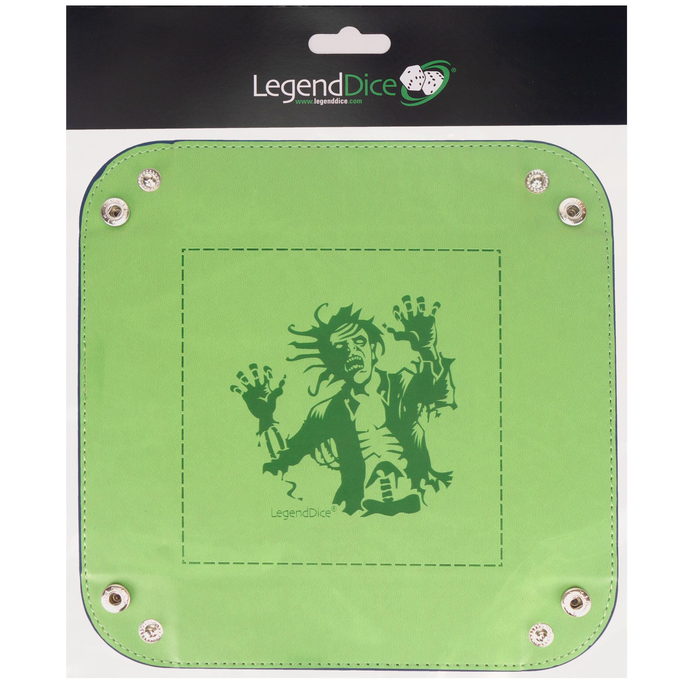 Picture of stock item LG-DT-LG-SQ-001-TE - Picture Dice Tray - Green Zombie, Tent RRP: P2