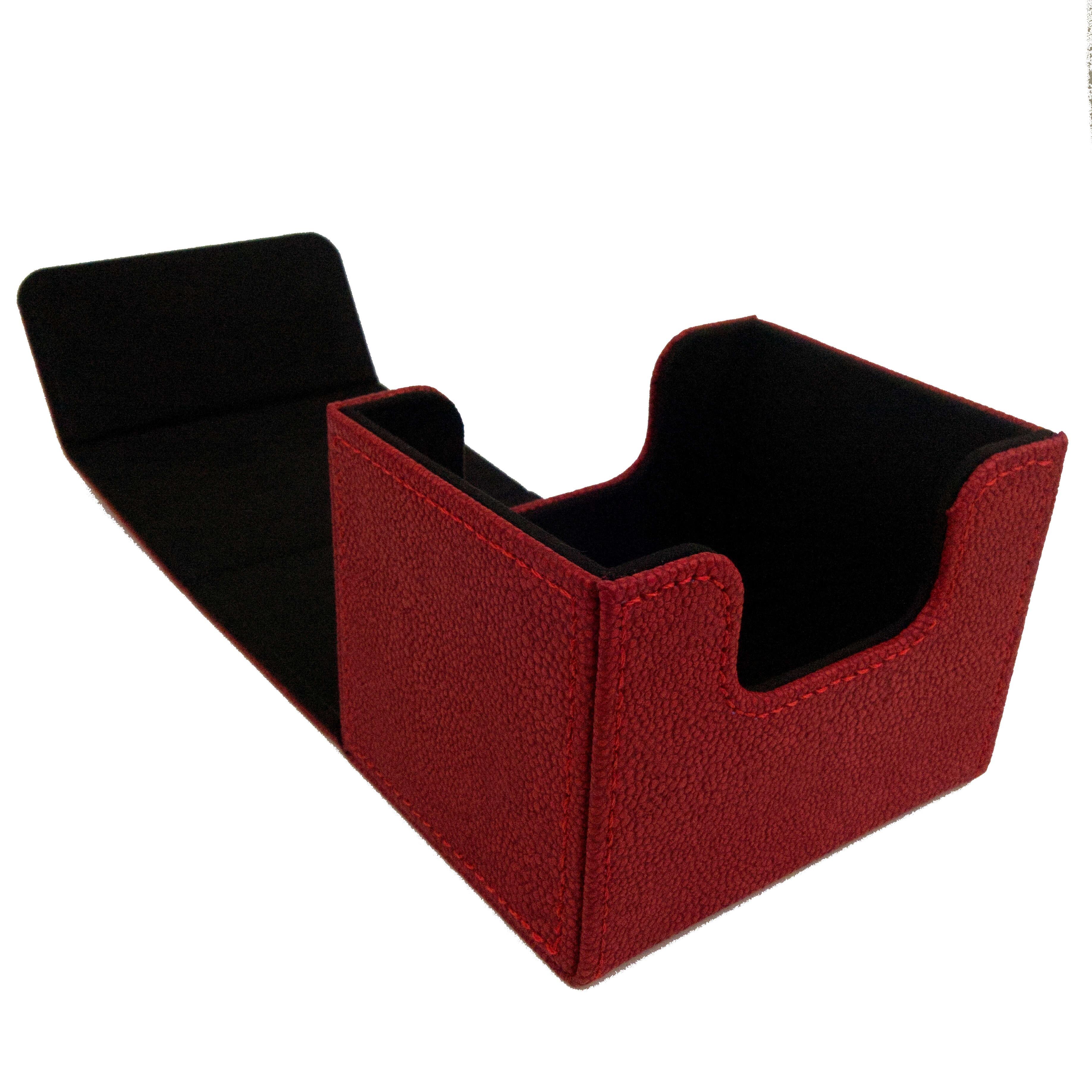 Scale Card Box Deck Box - Side Load 100+ Card - Scale Red
