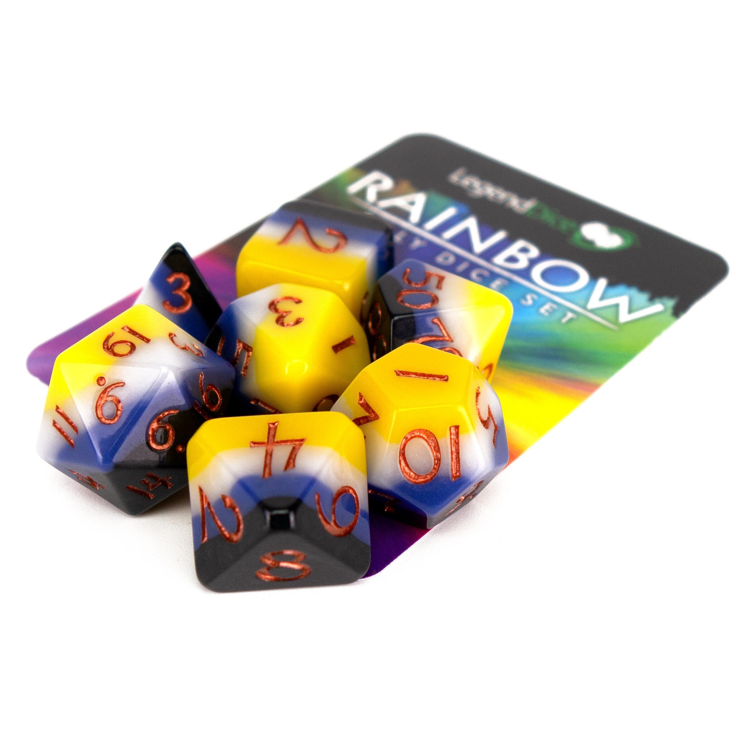 NEUF 14pcs Digital Glowing Dice Set Fun Puzzle Polyset Dice for