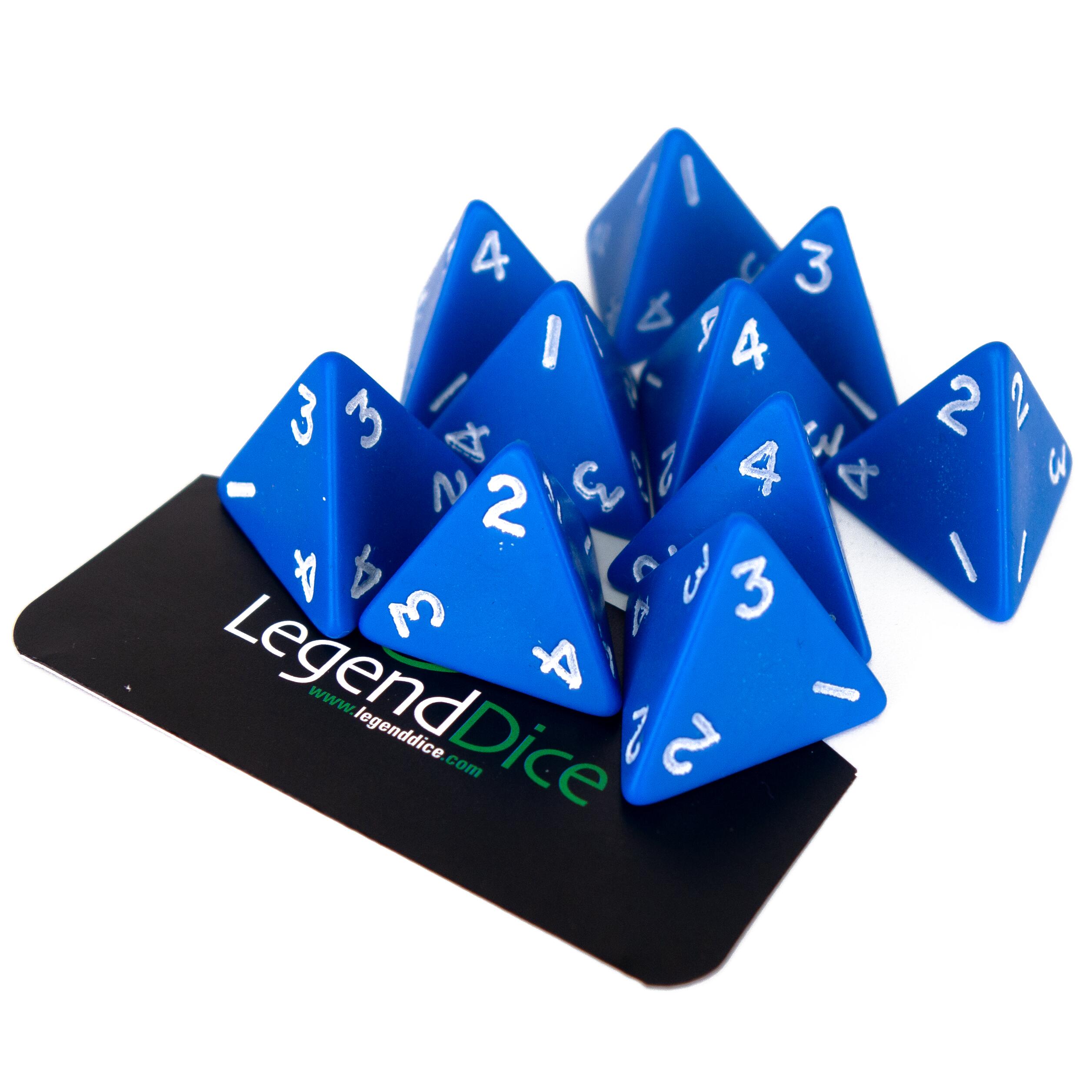 4-Sided Translucent Dice (d4) - Blue