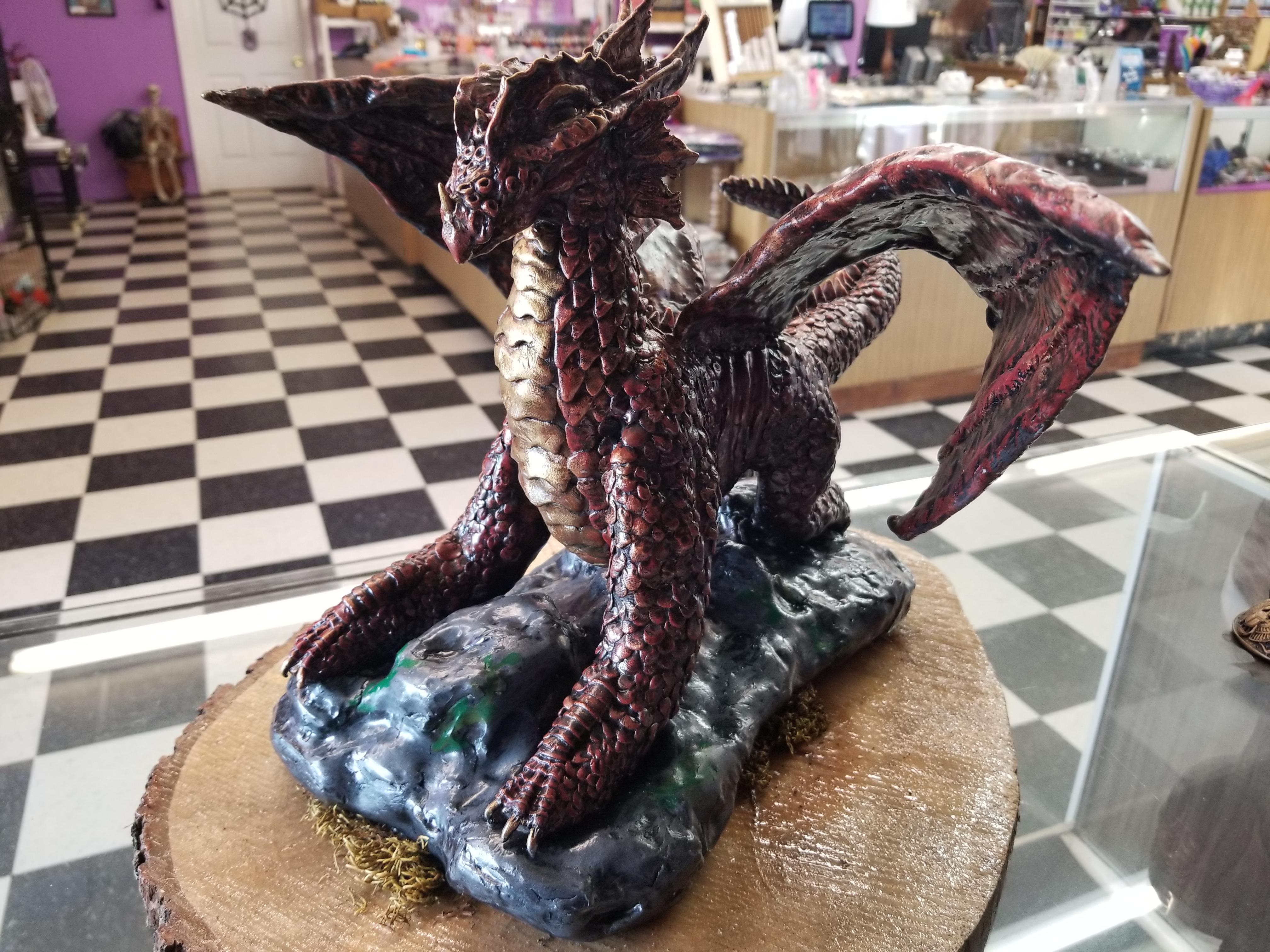 Red Dragon Statue