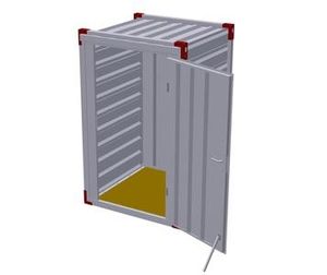 1260 x 1375mm Storage Container with Wooden Floor & Single Door on End