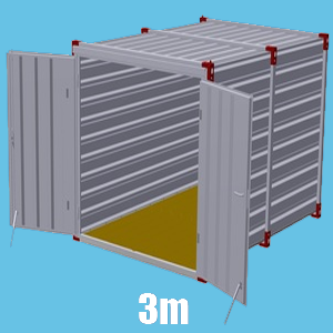 Hi-top flack pack storage container, 10ft shipping container alternative