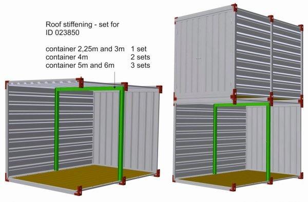 Roof Stiffening Bars - Needed for Stacking - Roof Stiffening Bars x3 ( this option for 5m and 6m containers)