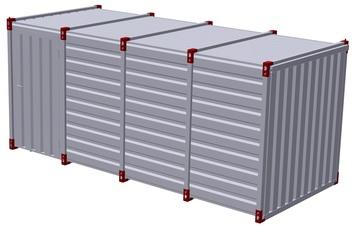5m Storage Container Single Door on Side - Flatpack