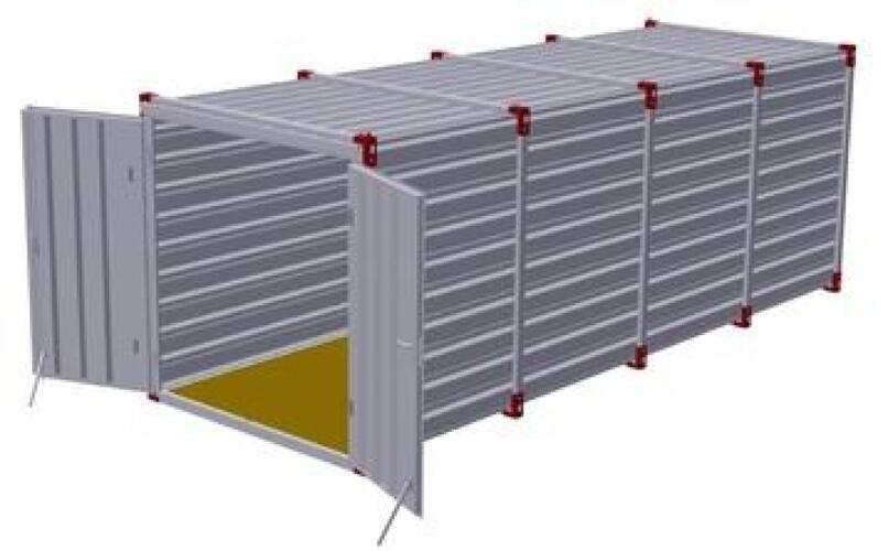 6m Storage Container with Double Doors on End