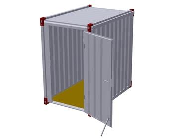 2200 x 1375mm Storage Container with Wooden Floor & Single Door on Side