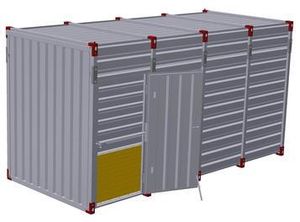 5m Storage Container Wooden Floor Door on Side high top