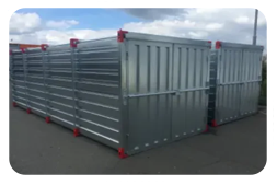 6m containers with security bars