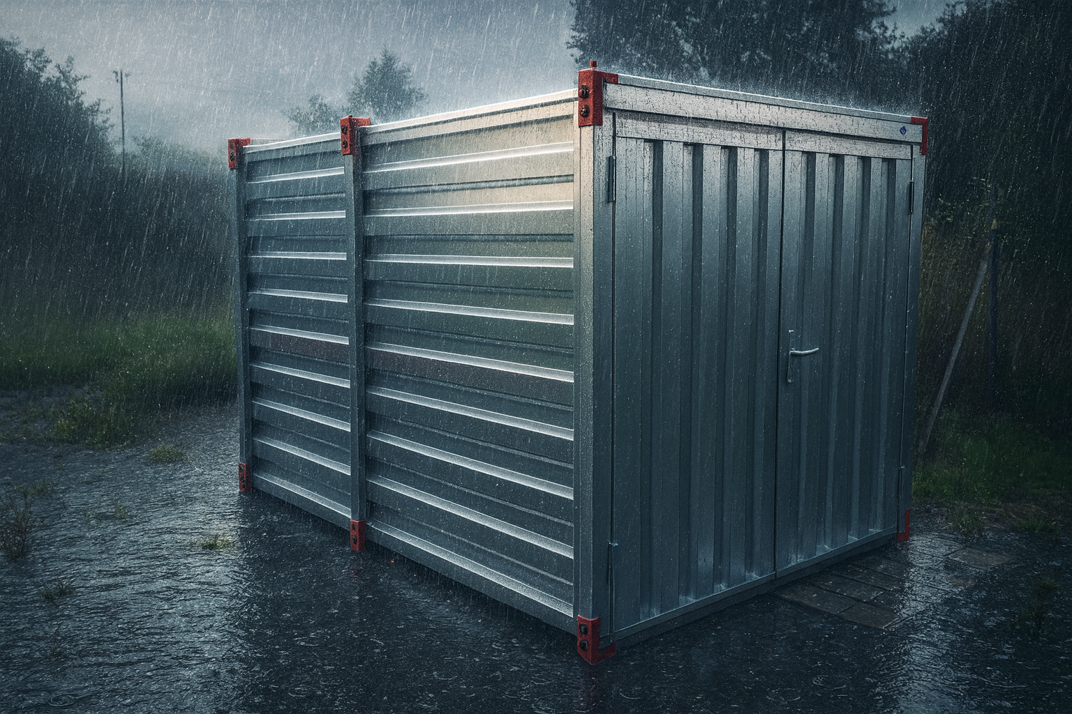Kovobel Container in the rain