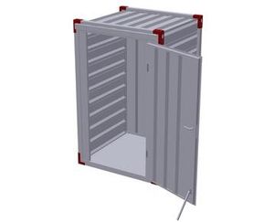 1 x 1.2m Storage Container with Steel Floor & Single Door on End