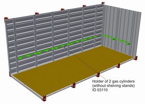 Double Gas Cylinder Holders Side Wall