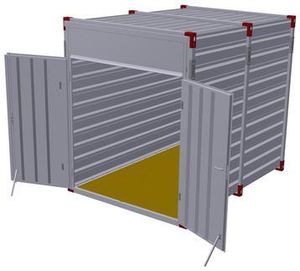 3m Storage Container - Wooden Floor 2.43m Inner Height with Double Door on End